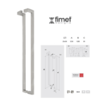 Maniglione Mississippi Q mm.25x38 Interasse 1200 mm.1230x85h AISI304 SX Inox Satinato | Fimet Maniglie